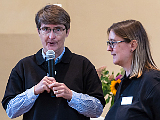 Die Bezirksvorsitzenden Pfarrerin Heike Schuffenhauer, Südnassau, und
Dr. Anke Vogel, Rheinhessen