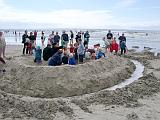 Bau des Strandschiffs