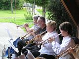 Soundcheck vor dem Konzert – Trompeten