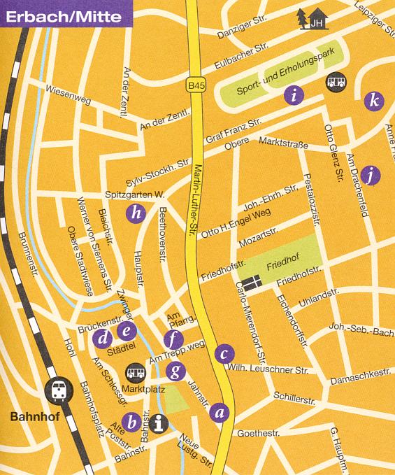 Stadtplan von Erbach